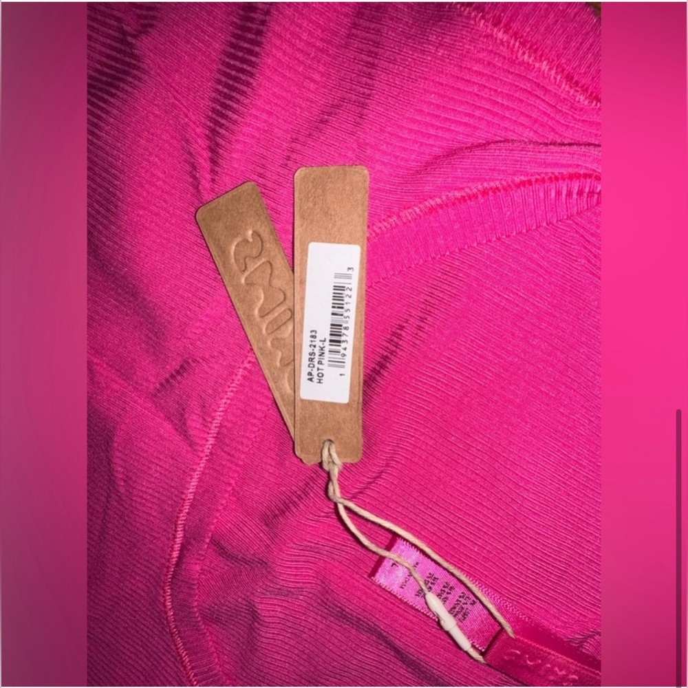 NWT ๐ SKIMS soft lounge mini dress hot pink ๐ - Picture 4 of 4